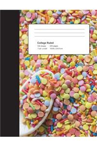 Composition Notebook Candy Sprinkles