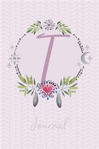 Beautiful Bohemian Style Journal with Initial