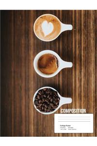 Coffee Lover Composition Book College Ruled