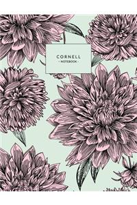 Cornell Notebook: Pink Flower Print, Cornell Note Taking System for Students, Medium College Ruled Exercise Book, 120 Pages, 8.5x11