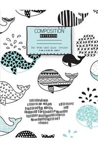 Composition notebook Dot -Wide ruled -Quad - Unruled