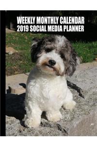 Weekly Monthly Calendar 2019 Social Media Planner
