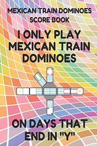 Mexican Train Dominoes Score Book