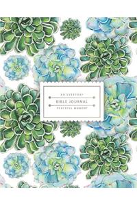 An Everyday Bible Journal: Turquoise Cactus Watercolor - Bible Prayer Journal - Peaceful Moment