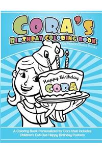 Cora's Birthday Coloring Book Kids Personalized Books