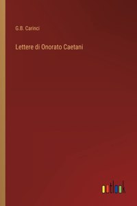 Lettere di Onorato Caetani