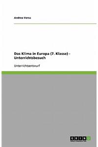 Das Klima in Europa (7. Klasse) - Unterrichtsbesuch