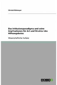 Das Inklusionsparadigma und seine Implikationen für Art und Struktur des Hilfeangebotes