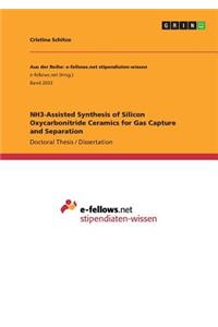 NH3-Assisted Synthesis of Silicon Oxycarbonitride Ceramics for Gas Capture and Separation