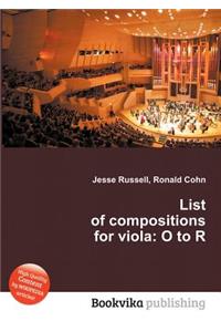 List of Compositions for Viola