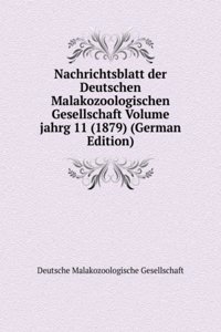 Nachrichtsblatt der Deutschen Malakozoologischen Gesellschaft Volume jahrg 11 (1879) (German Edition)