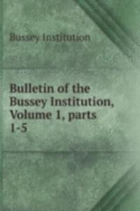 Bulletin of the Bussey Institution, Volume 1, parts 1-5