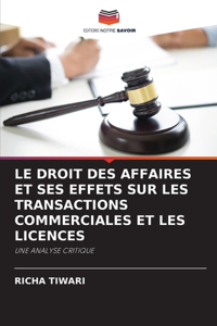 Droit Des Affaires Et Ses Effets Sur Les Transactions Commerciales Et Les Licences
