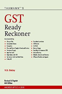 GST Ready Reckoner (6th Edition 2018)
