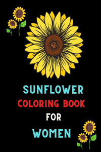 Sunflower coloring book for women