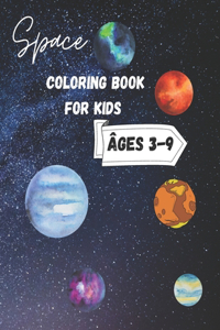 Space Coloring Book for Kids Ages 3-9