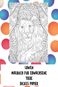 Malbuch für Erwachsene - Dickes Papier - Tiere - Löwen