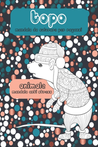 Mandala da colorare per ragazzi - Mandala Anti stress - Animale - Topo