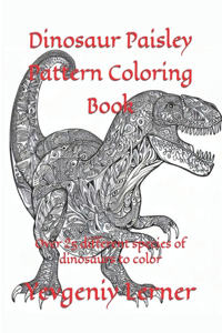 Dinosaur Paisley Pattern Coloring Book