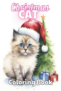 Christmas Cat Coloring Book