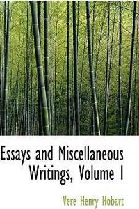 Essays and Miscellaneous Writings, Volume I