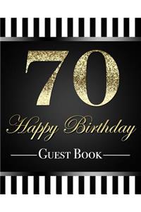 70 Happy Birthday Guest Book
