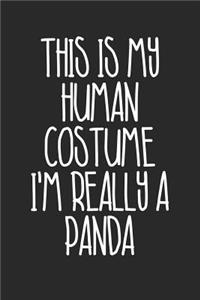 Halloween Notebook - Halloween Gift for Animal Lover - Halloween Panda Journal - Panda Diary