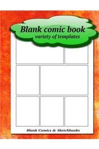 Blank comic book variety of templates