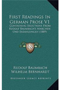 First Readings in German Prose V1