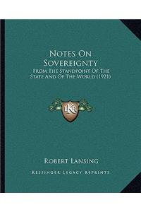 Notes On Sovereignty