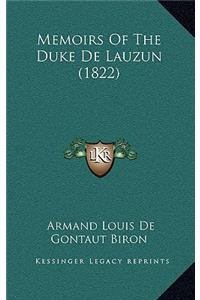 Memoirs Of The Duke De Lauzun (1822)