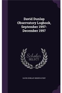 David Dunlap Observatory Logbook, September 1997-December 1997
