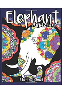 Elephant Amazing Coloring Book