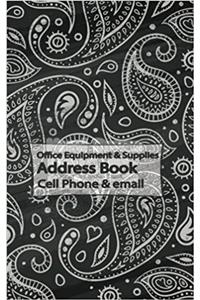 Office Equipment & Supplies Address Book Cell Phone & Email: Address Book for Contacts, Addresses, Phone Numbers, Emails Name, Street Address City State Zip Code, Home Phone, Cell Phone, Work Phone You Email . Cell Phone & Email