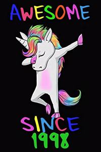 Awesome Since 1998 Unicorn Dab Notebook gift