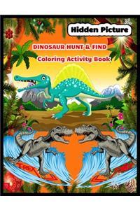 Hidden Picture DINOSAUR HUNT & FIND Coloring Activity Book