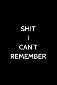 Shit I Can't Remember