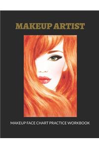 Makeup Artist Makeup Face Chart Practice Workbook