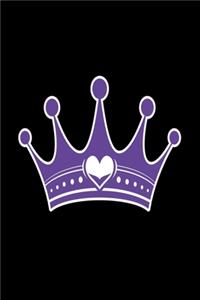 Princess with crown and heart lila version