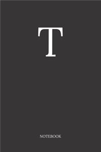 Buchstabe T Notizbuch