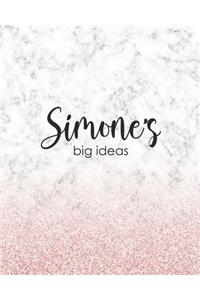 Simone's Big Ideas: Personalized Notebook - 8x10 Lined Women's Journal