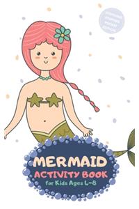 Mermaid Activity Book for Kids Ages 4-8 Stocking Stuffers Pocket Edition