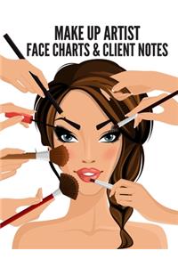 Makeup Artist Face Charts & Client Notebook - Makeup Sketchbook