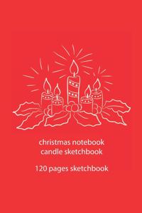christmas notebook candle sketchbook