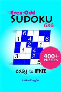 Even-Odd SuDoKu 6x6 Easy to Evil