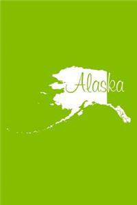 Alaska - Lime Green Lined Notebook with Margins