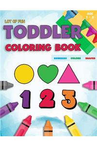 Toddler Coloring Book Numbers Colors Shapes