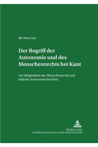 Begriff Der Autonomie Und Des Menschenrechts Bei Kant