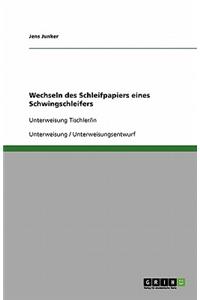 Wechseln des Schleifpapiers eines Schwingschleifers (Unterweisung Tischler/in)