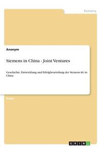 Siemens in China - Joint Ventures